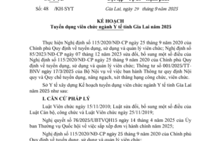 Kế hoạch tuyển dụng viên chức ngành Y tế tỉnh Gia Lai năm 2025